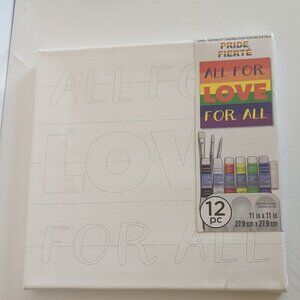 NWT Pride All For Love For All Canvas Painting Kit LGBT DIY Crafts Art Michael's